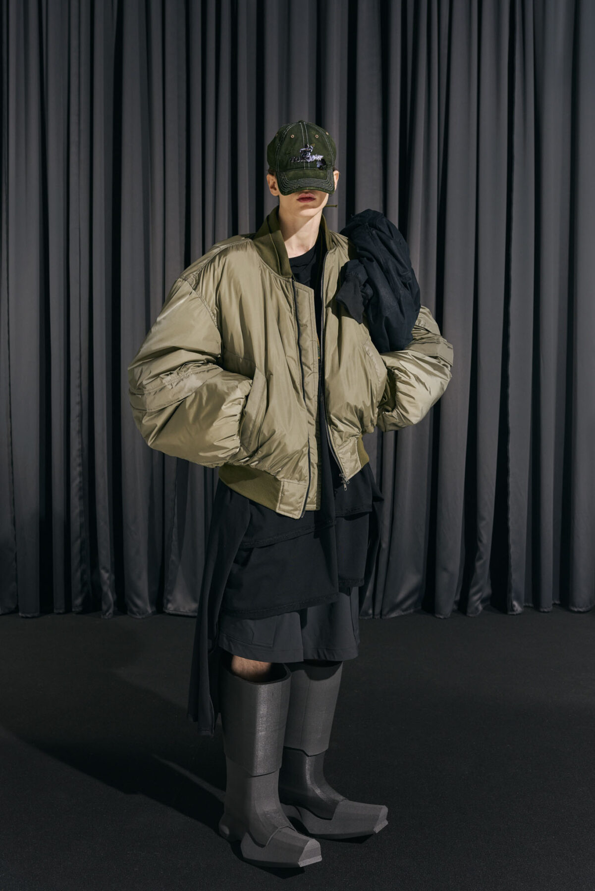Model wearing Aalto University graduate collection