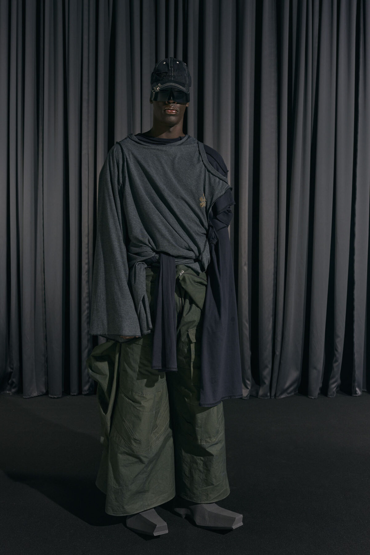 Model wearing Aalto University graduate collection