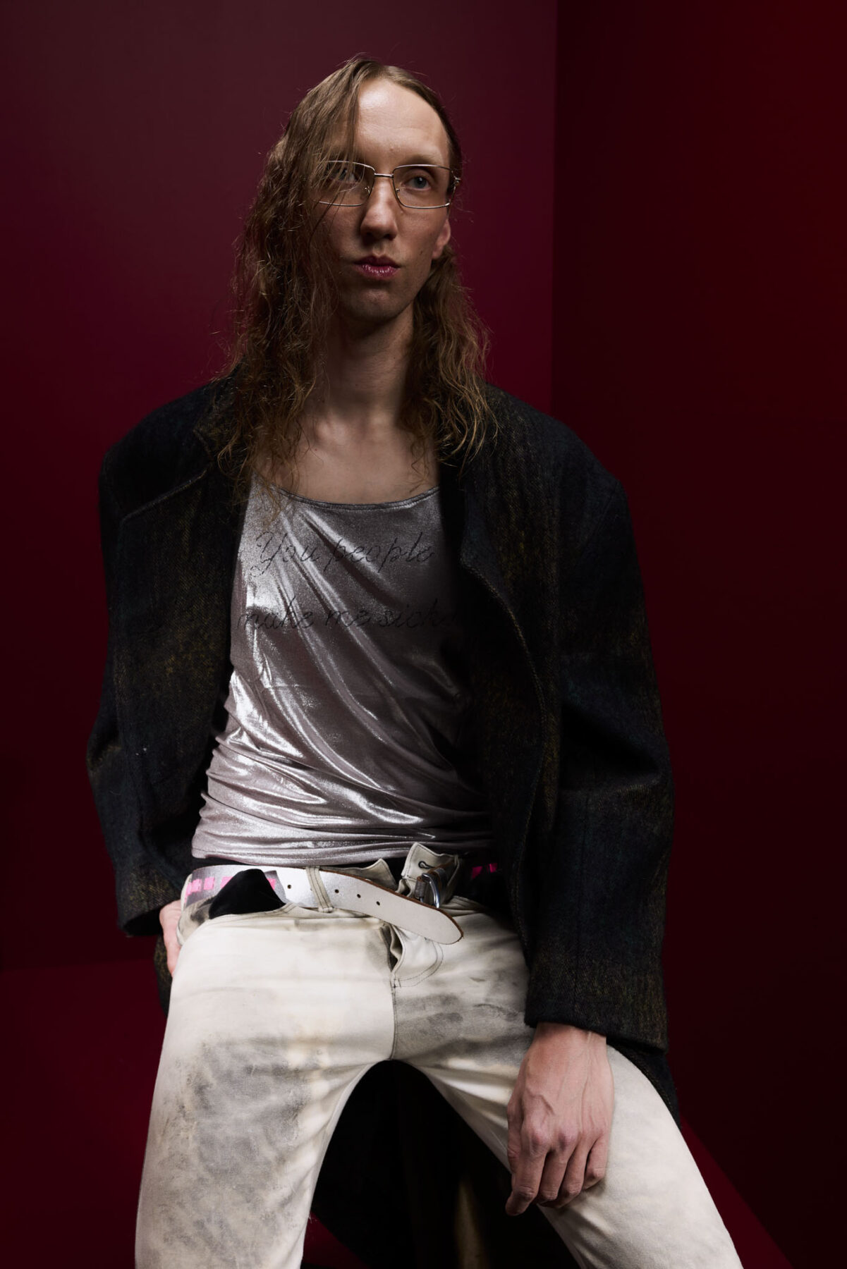 Model wearing Aalto University graduate collection