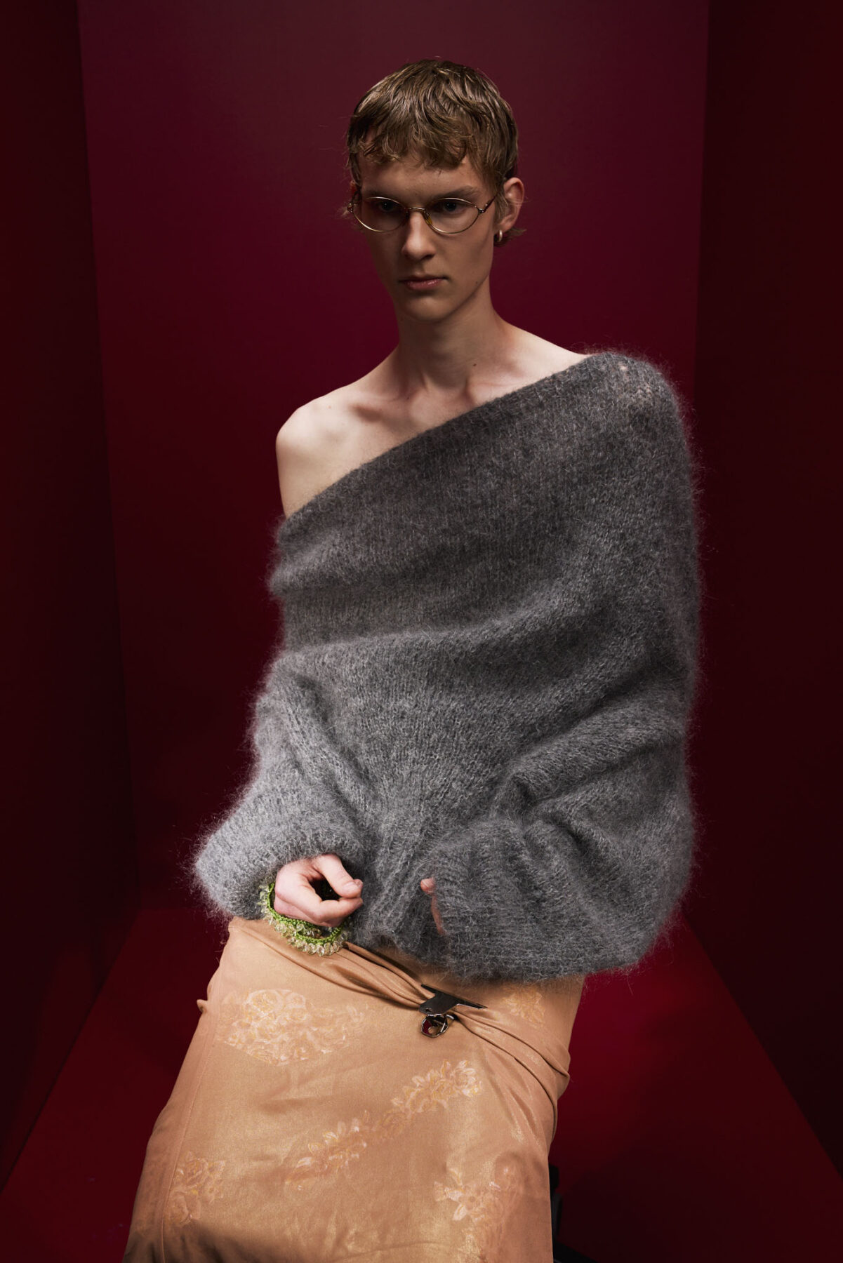 Model wearing Aalto University graduate collection