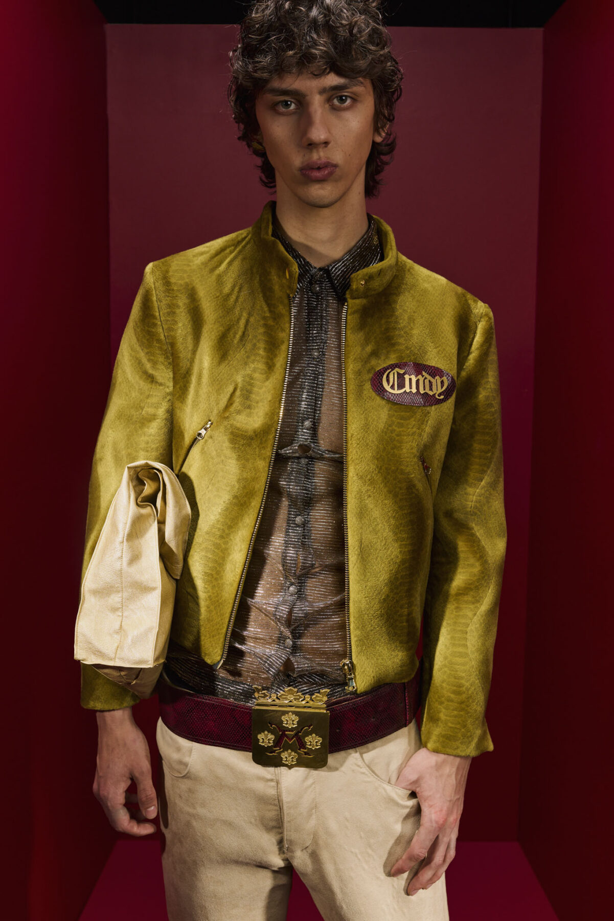 Model wearing Aalto University graduate collection