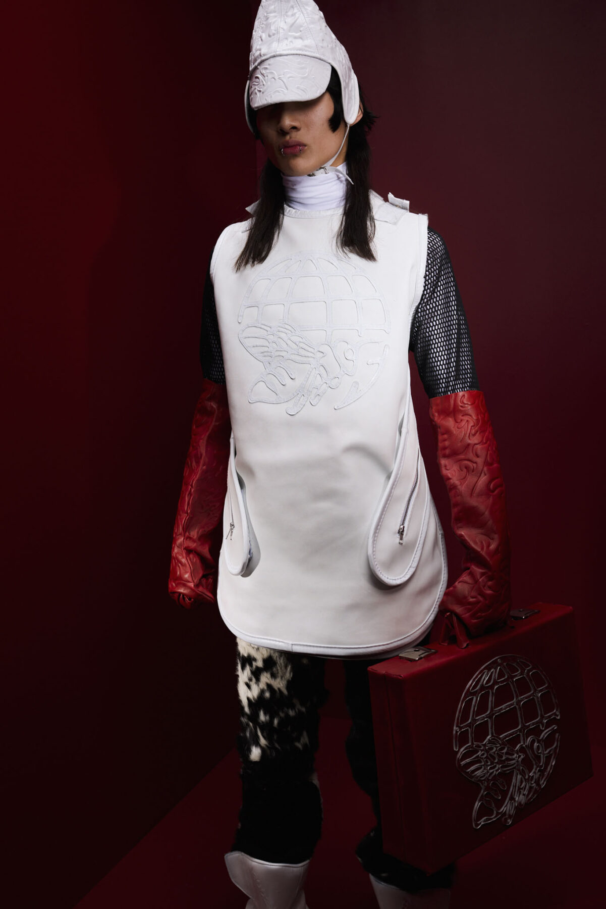 Model wearing Aalto University graduate collection