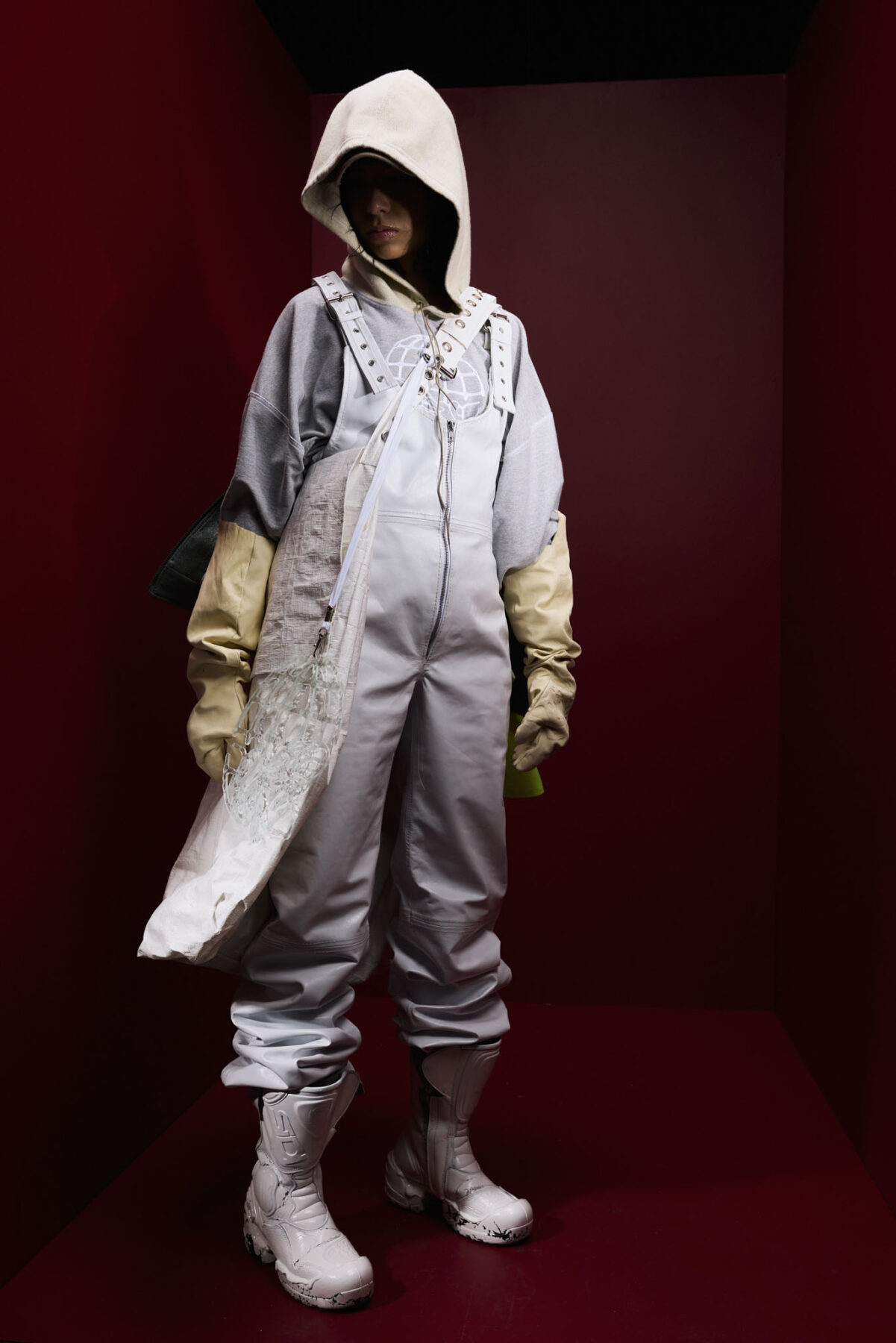 Model wearing Aalto University graduate collection
