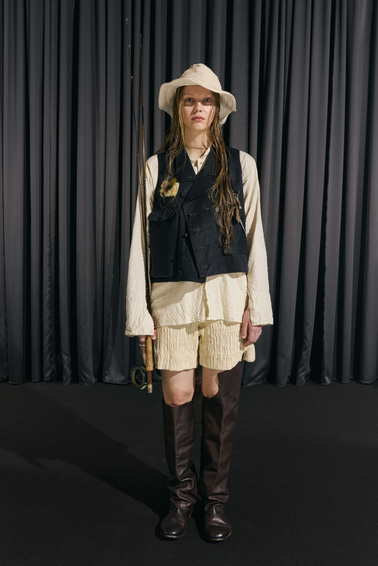 Model wearing Aalto University graduate collection