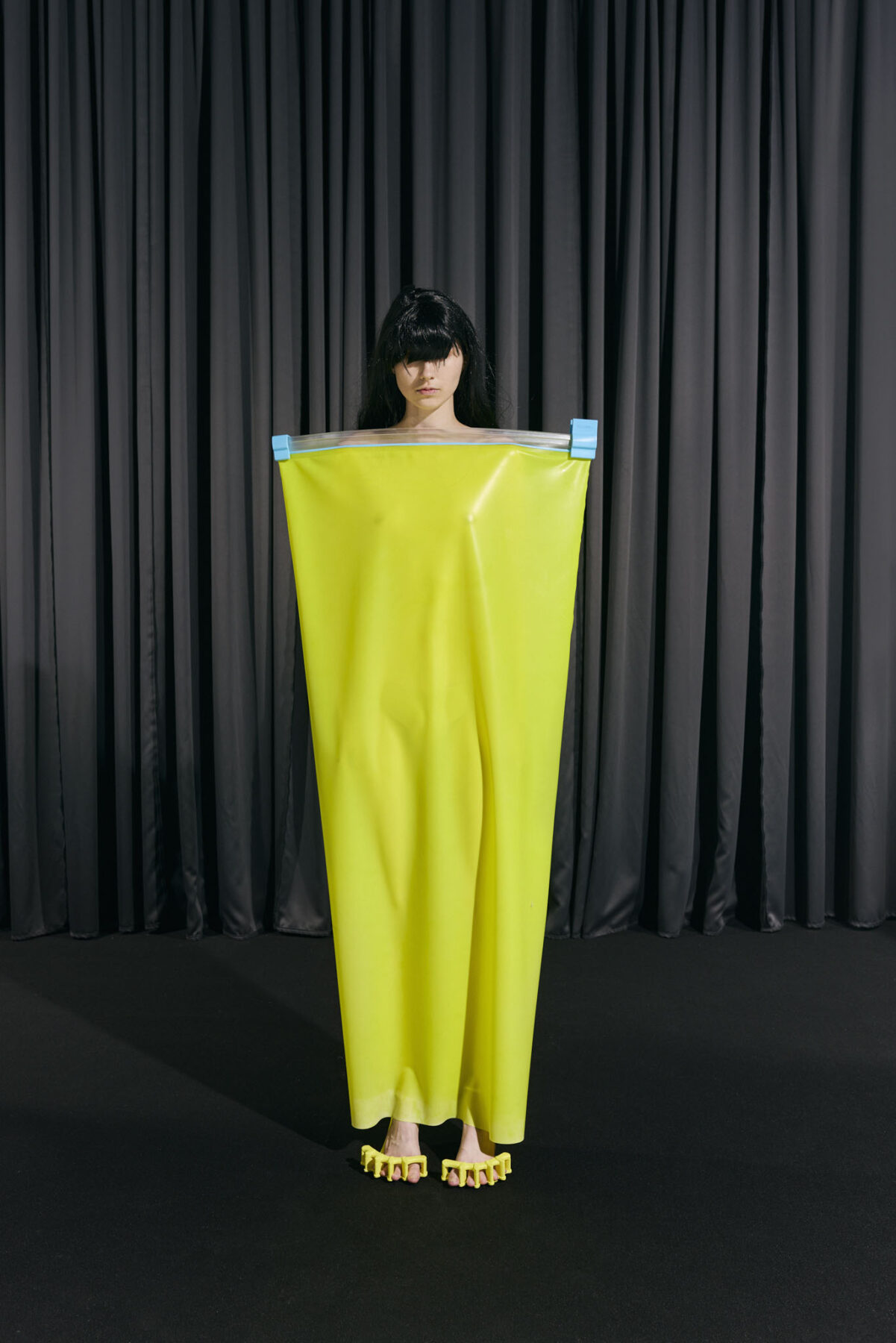 Model wearing Aalto University graduate collection