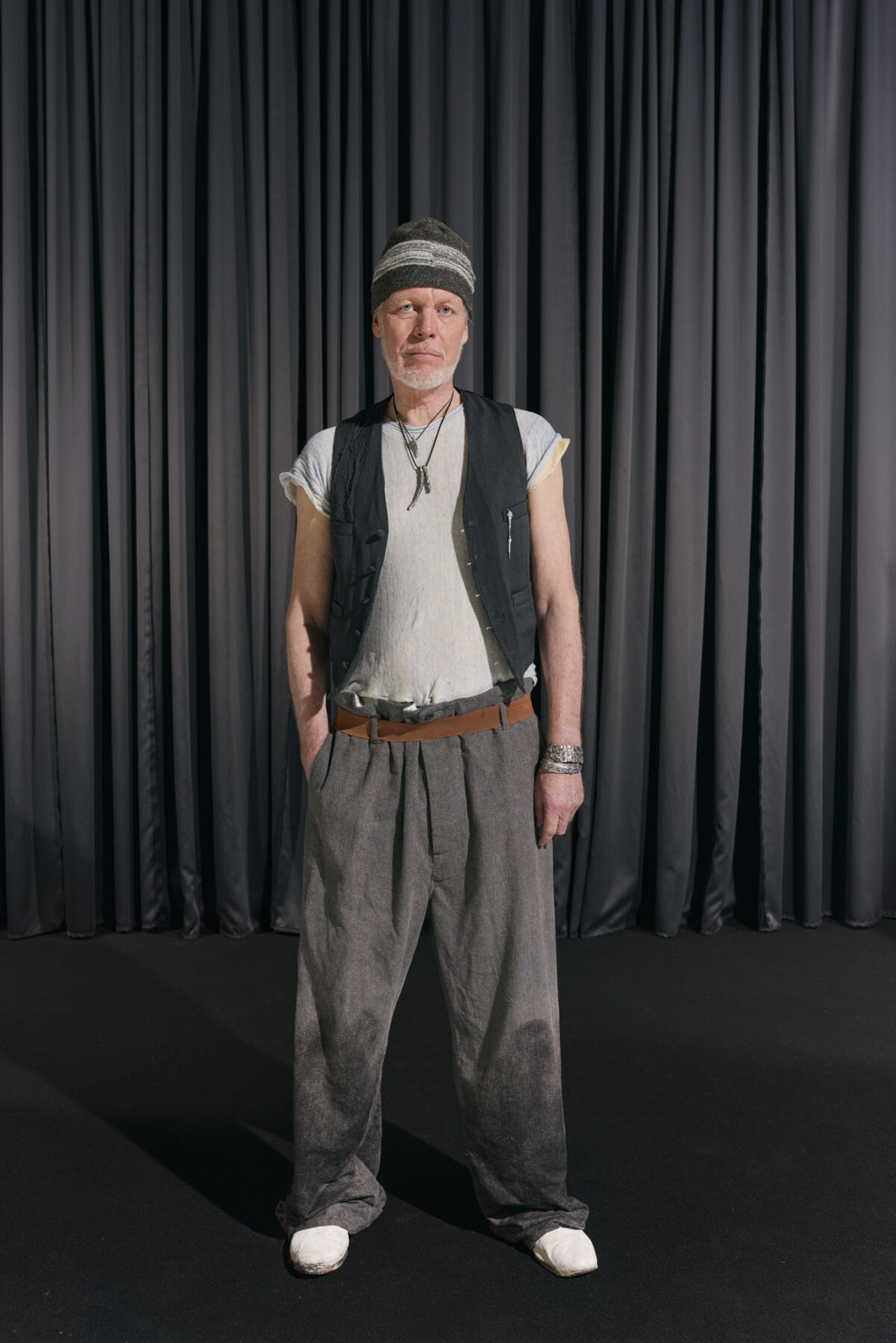 Model wearing Aalto University graduate collection
