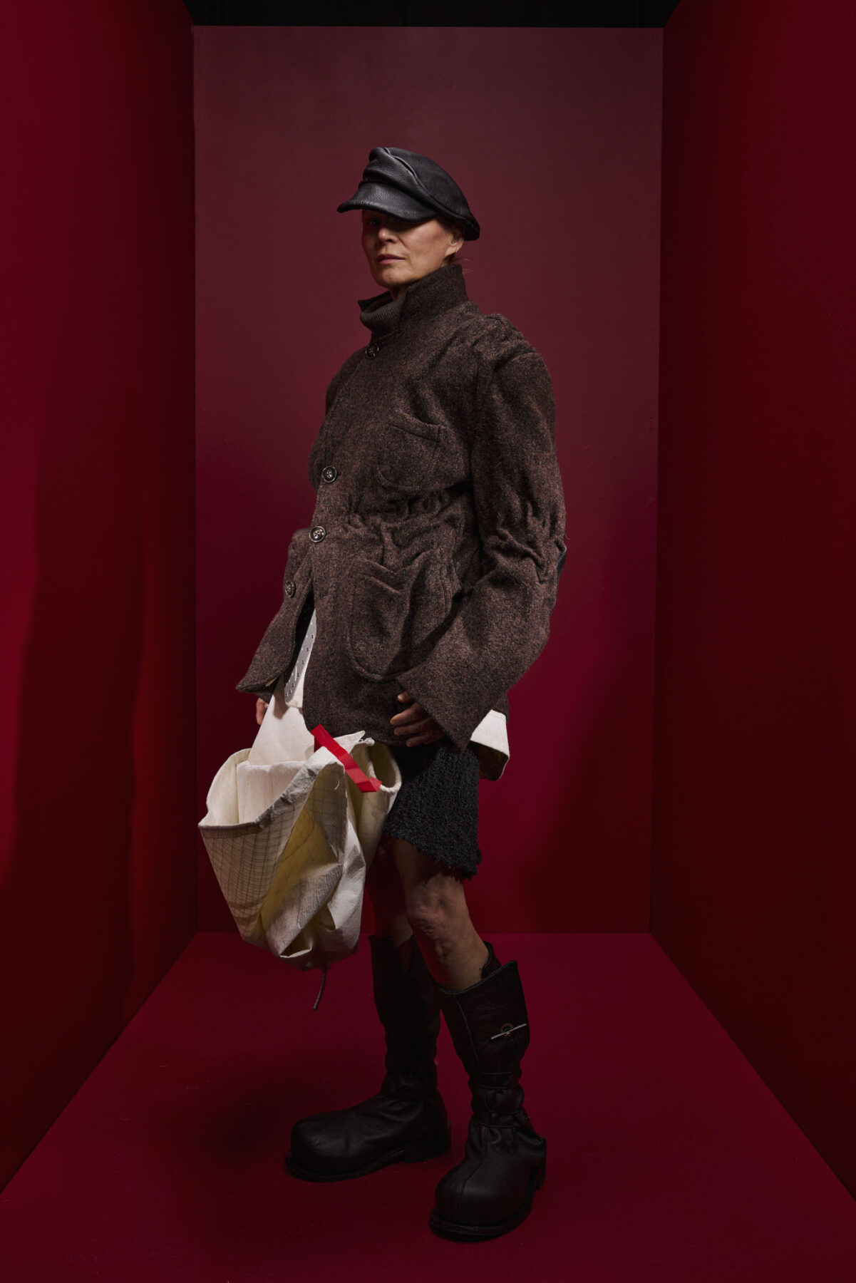 Model wearing Aalto University graduate collection