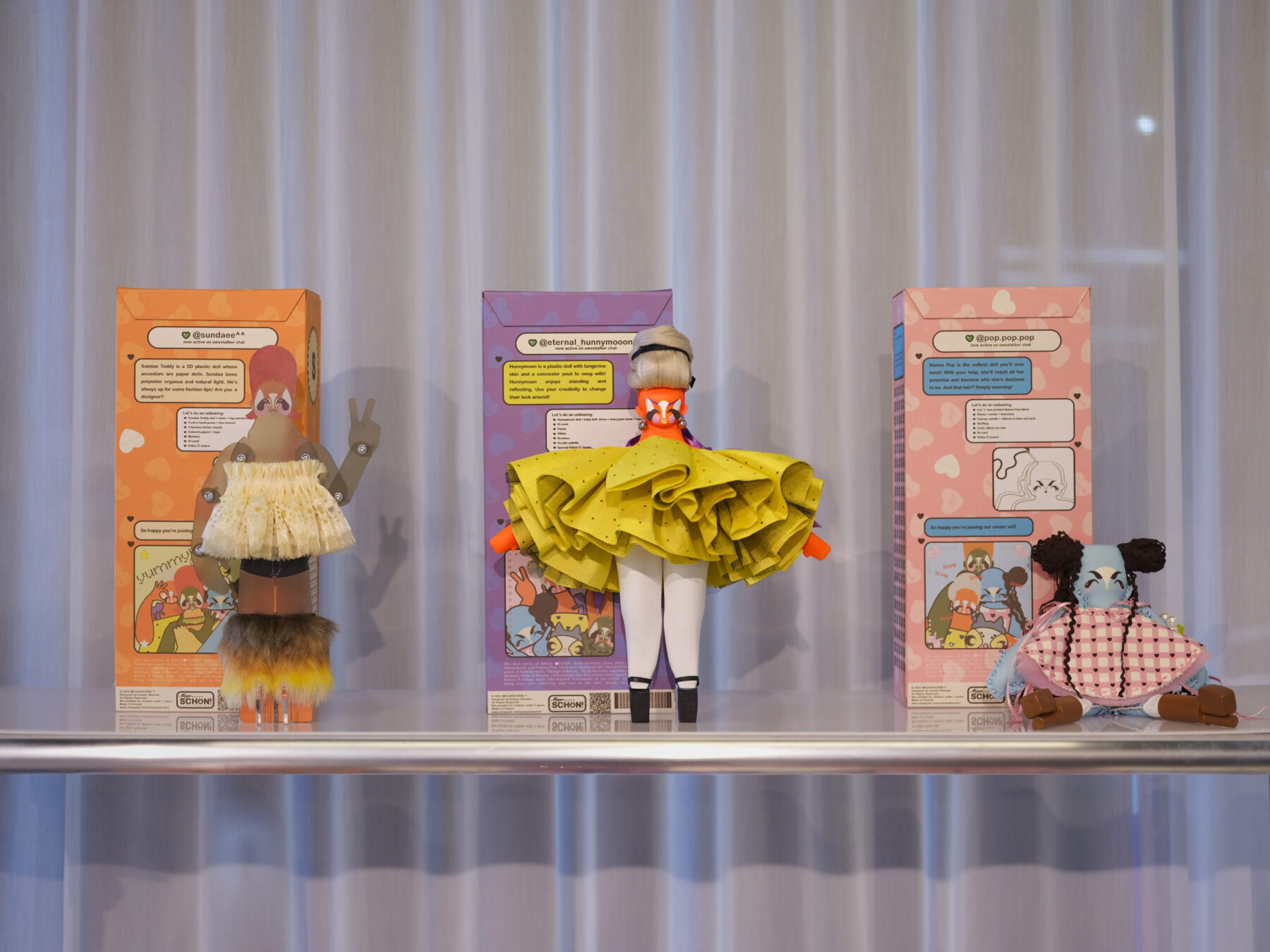 Aalto University graduate collection on display in Aalto University graduate exhibition.