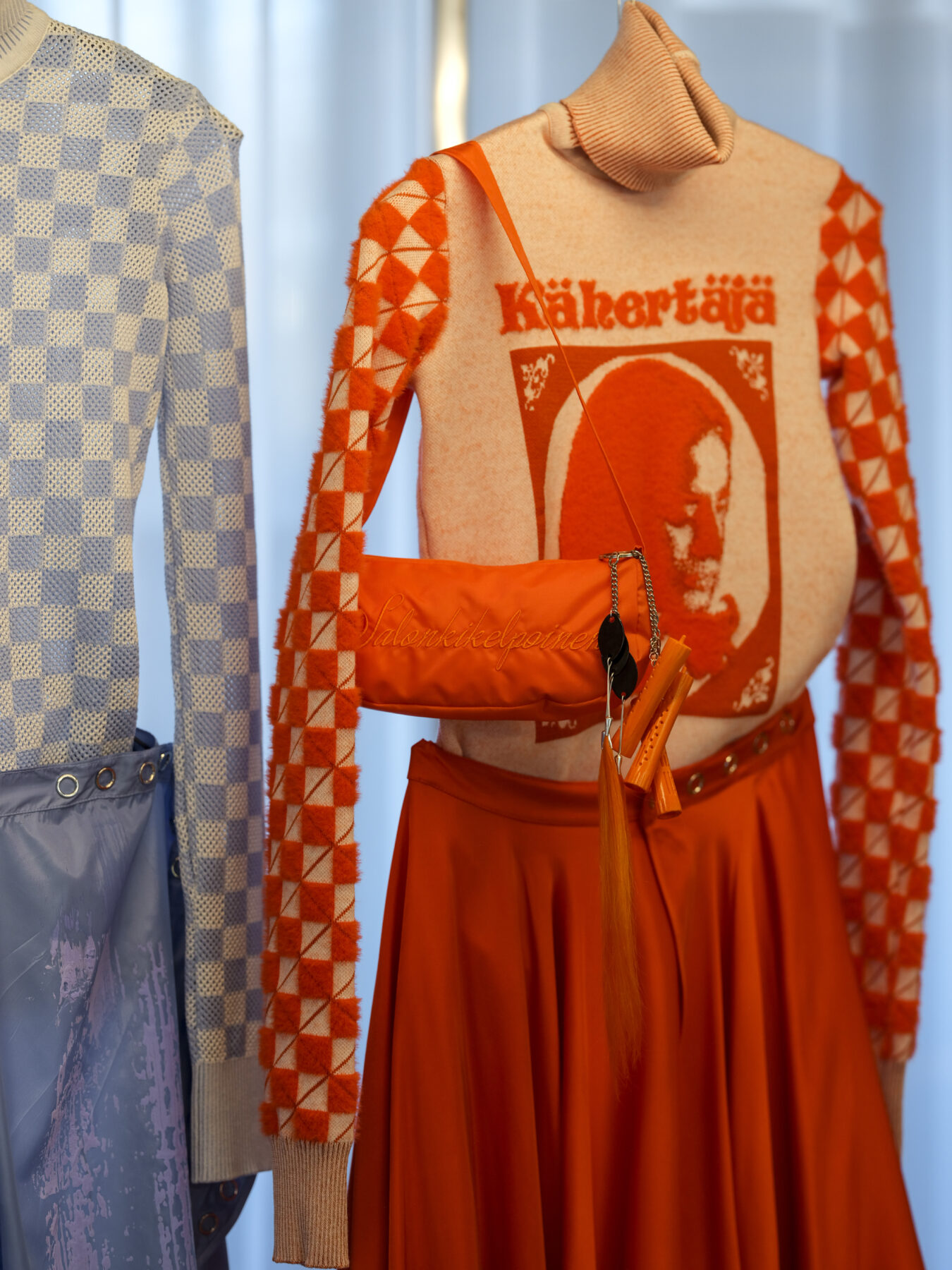 Aalto University graduate collection on display in Aalto University graduate exhibition.