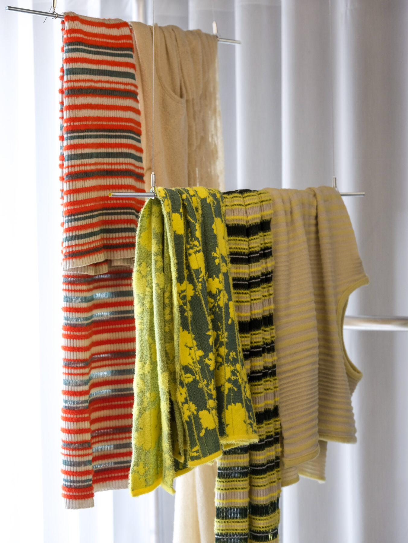 Aalto University graduate collection on display in Aalto University graduate exhibition.