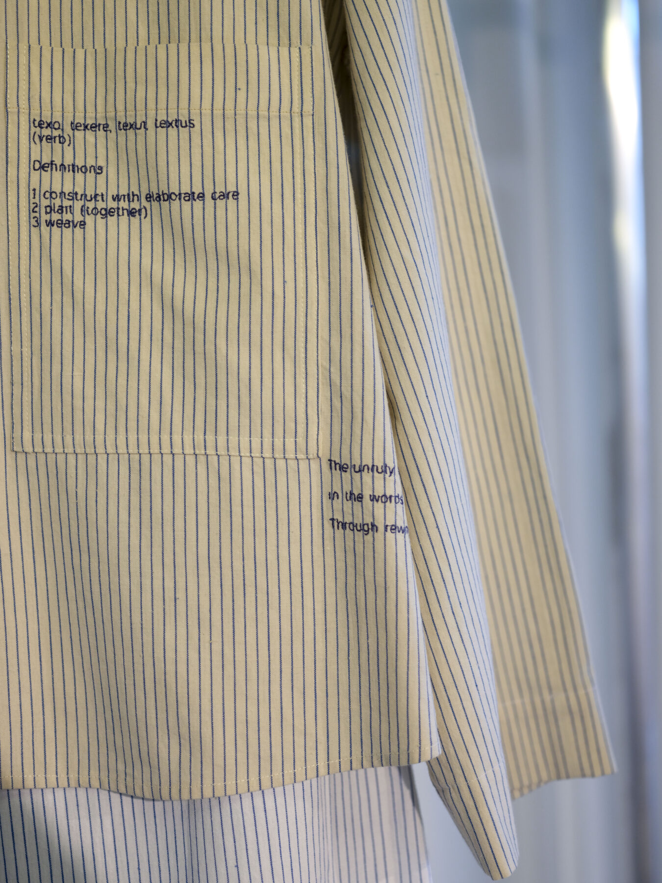 Aalto University graduate collection on display in Aalto University graduate exhibition.