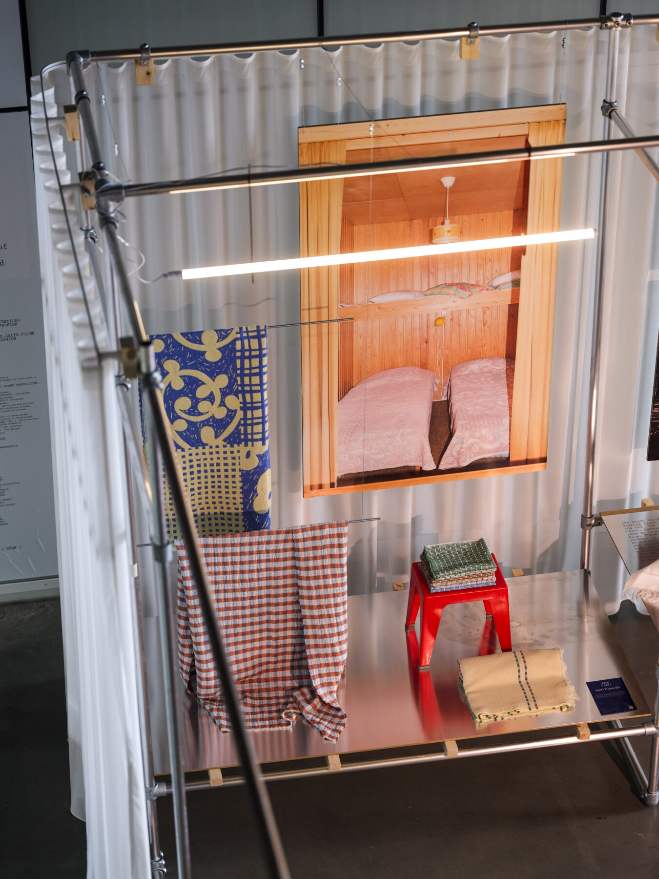 Aalto University graduate collection on display in Aalto University graduate exhibition.